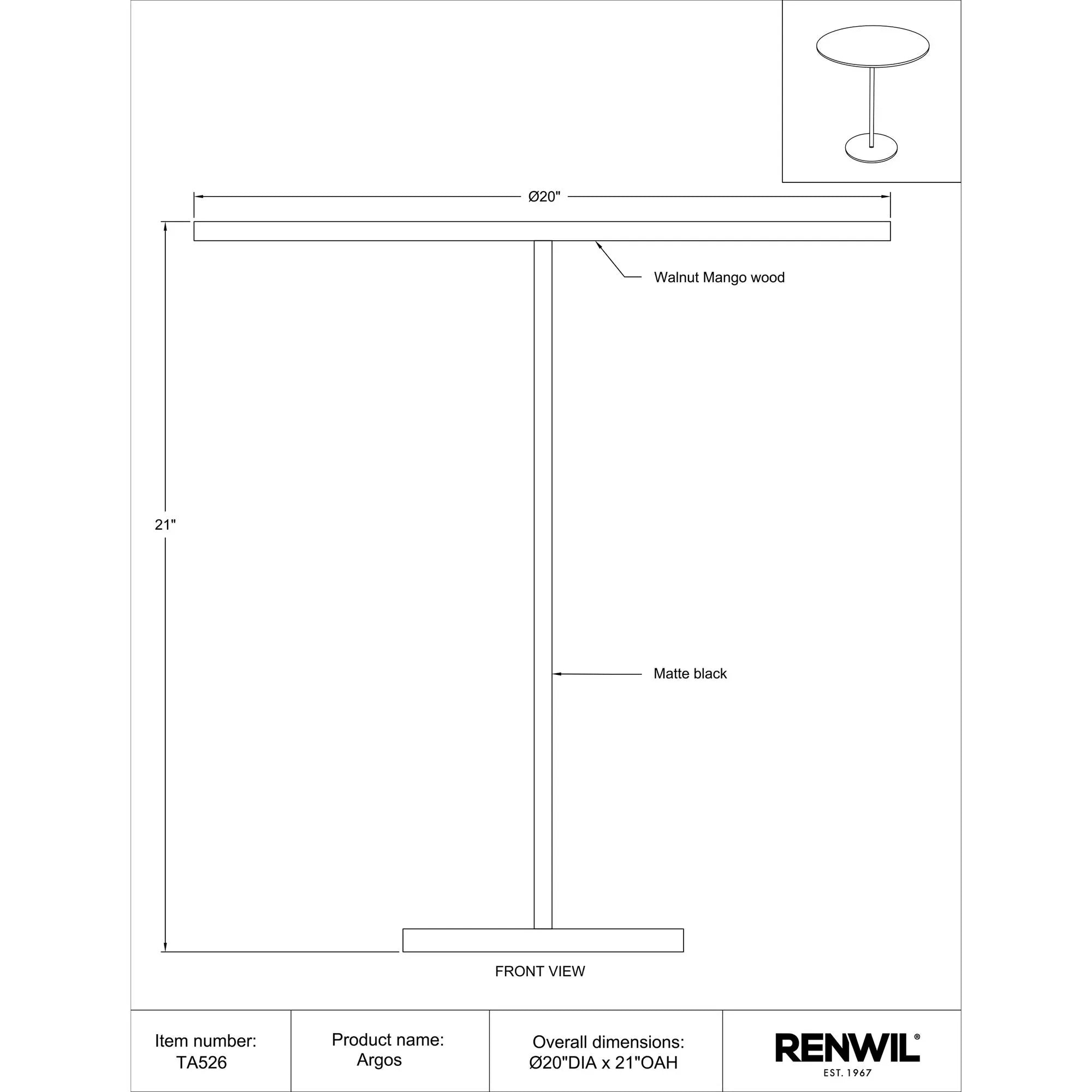 Argos Side Table