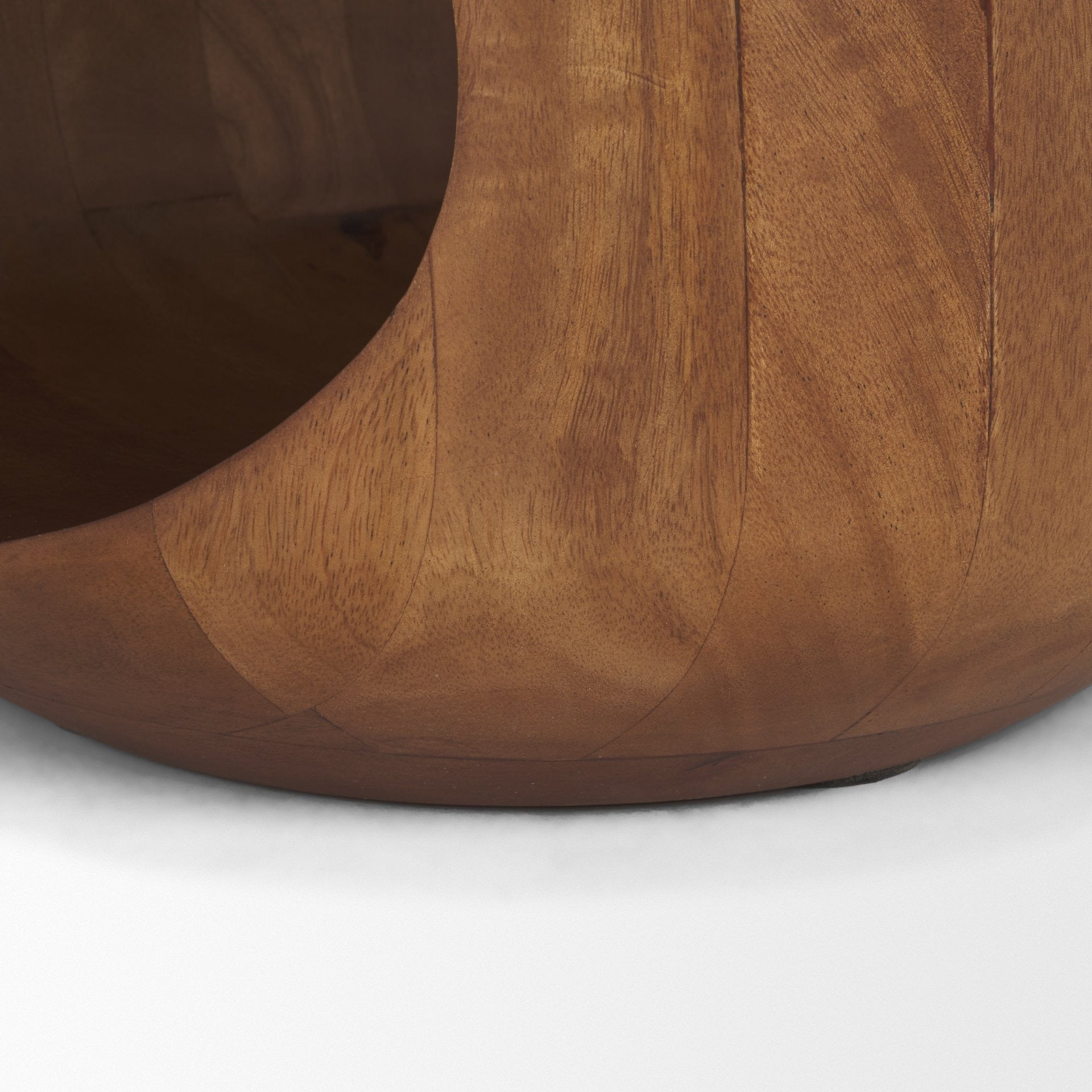 Cove Mid-Brown Sculptural Open Side Table