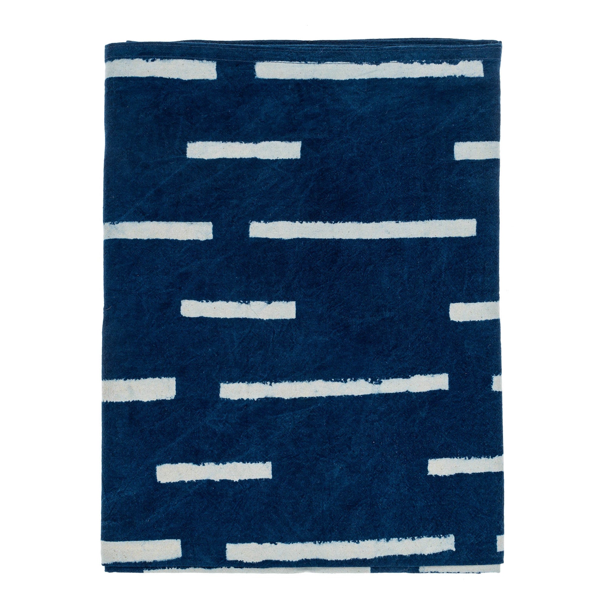 Indigo Striped Block Print Tablecloth - Dekor Butik