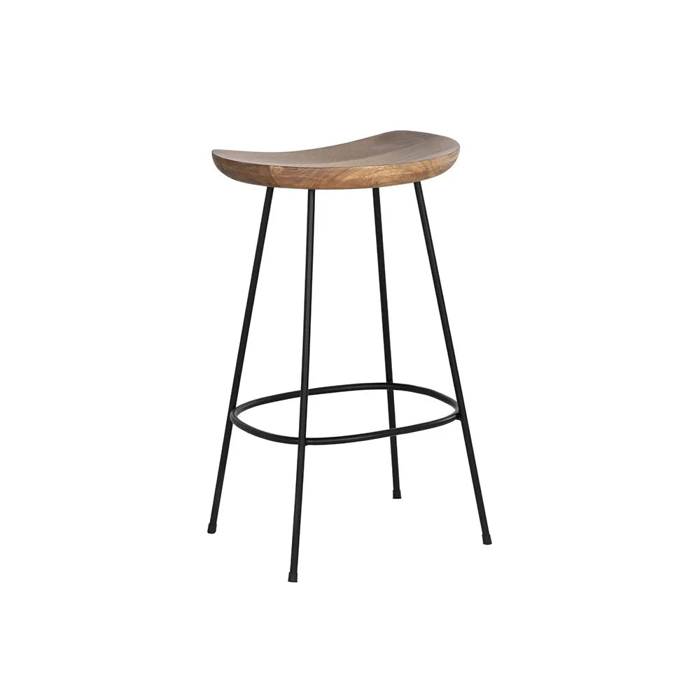 Bar & Counter StoolsIndra Counter Stool - Wooden Seat & Black Iron Legs LAST ONE FLOOR MODEL - Dekor Butik