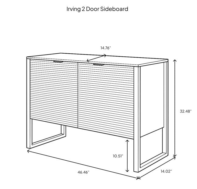 baseIrving 2 Door Sideboard - Natural - Dekor Butik