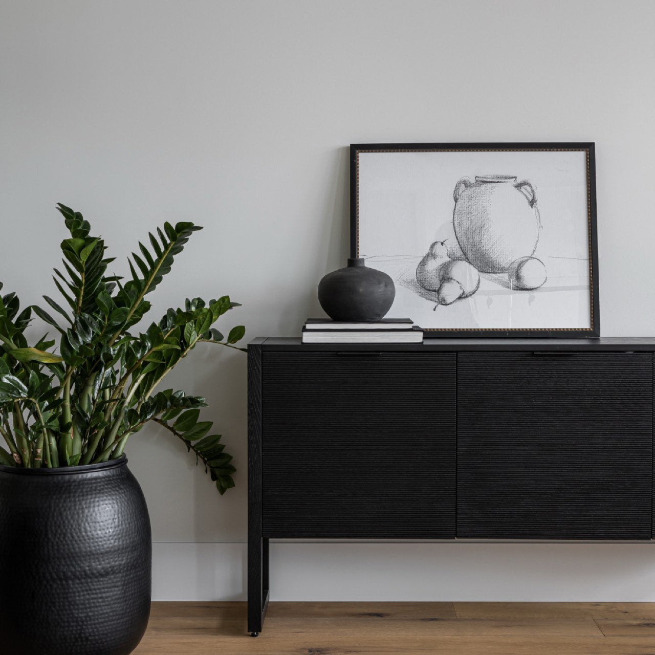 baseIrving 3 Door Sideboard - Black - Dekor Butik