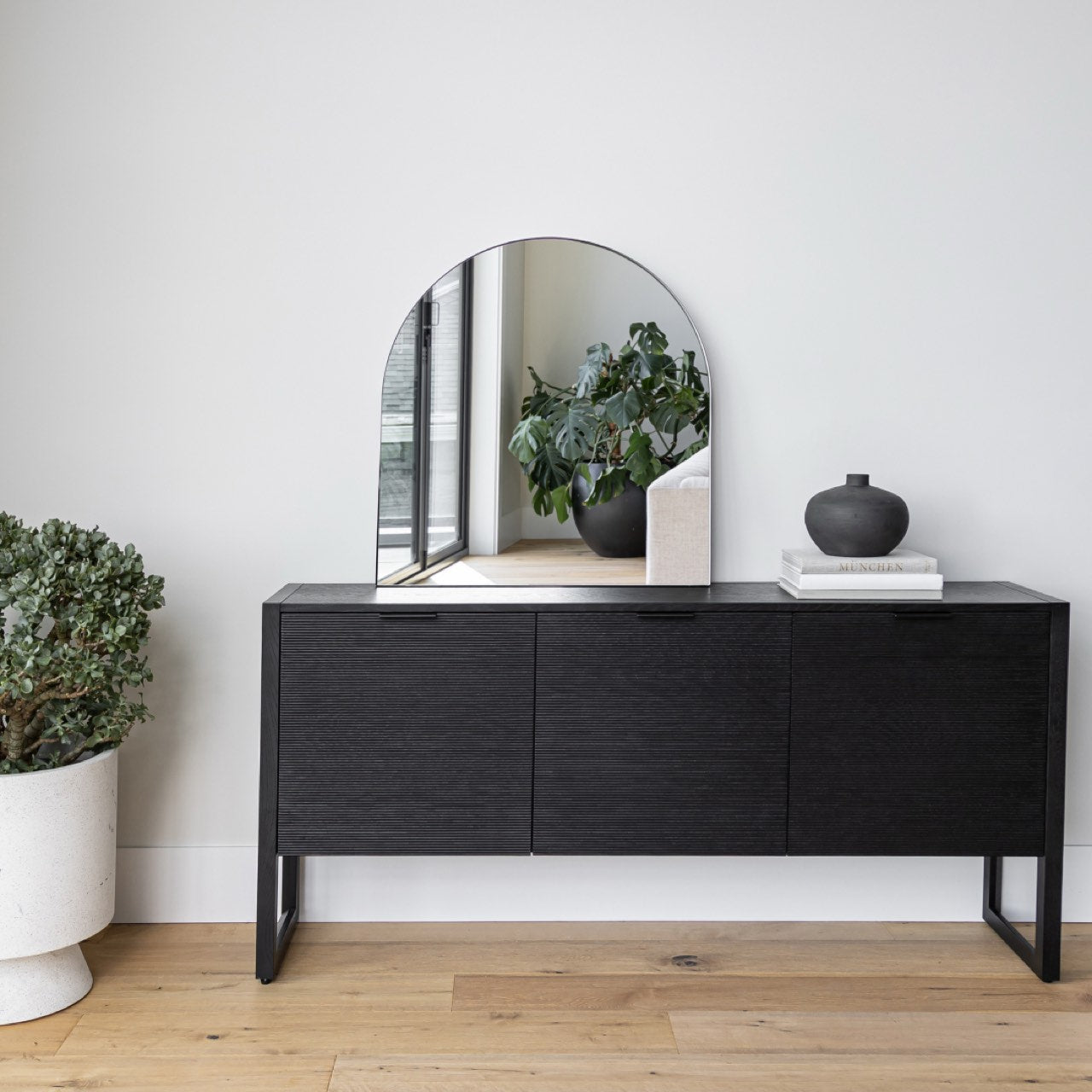 baseIrving 3 Door Sideboard - Black - Dekor Butik