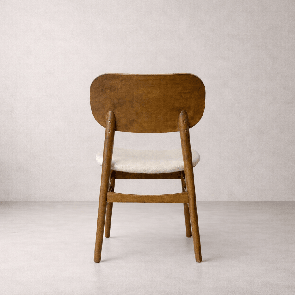 Dining ChairsIvy Solid Wood Dining Chair, Cream - Dekor Butik