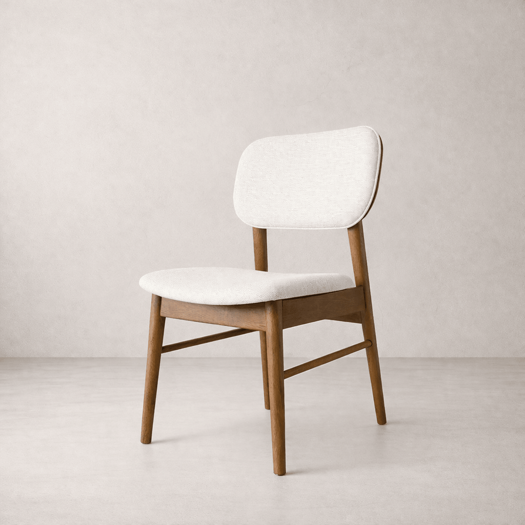 Dining ChairsIvy Solid Wood Dining Chair, Cream - Dekor Butik