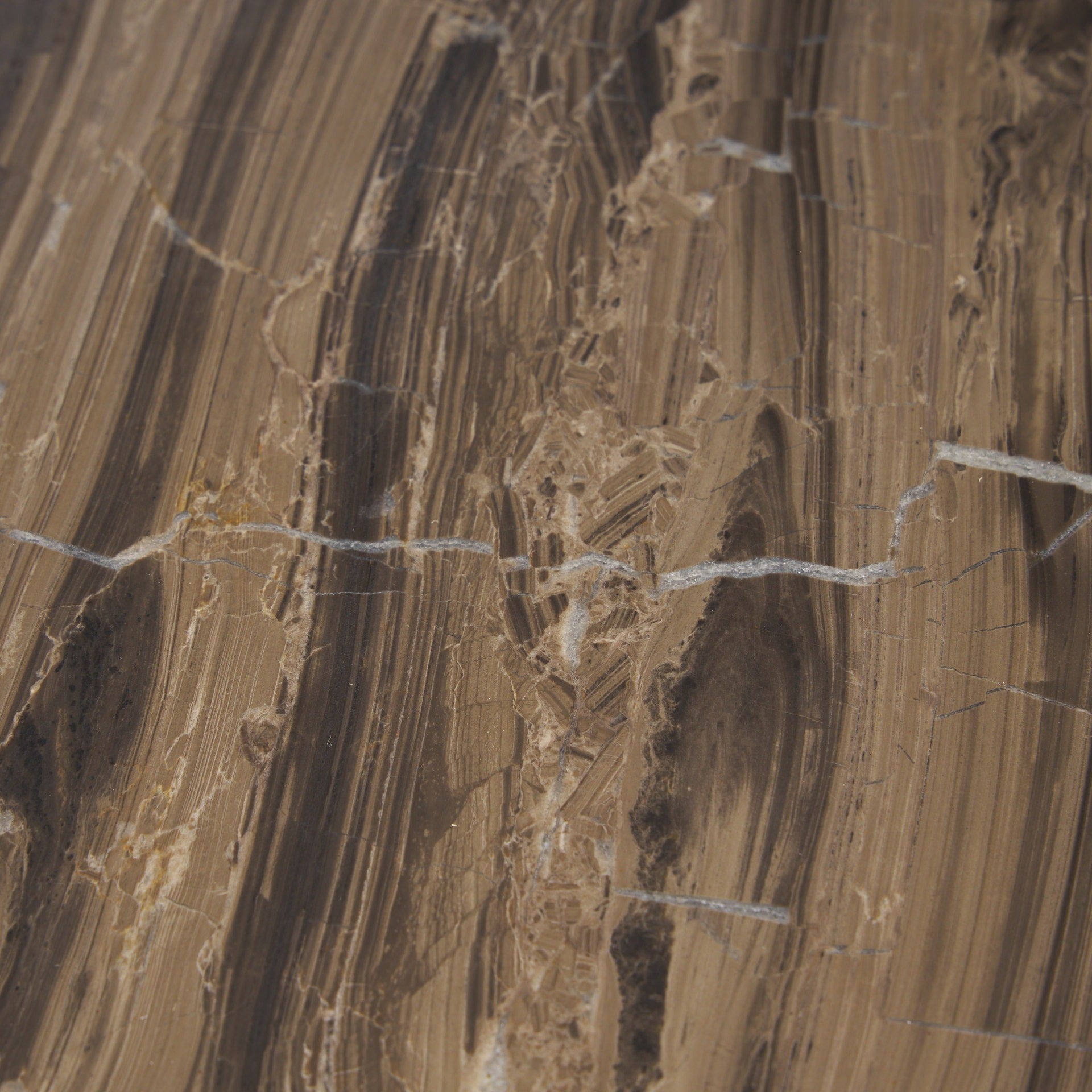 Jovia Brown Mango Wood W/ Cappuccino Marble Round Side Table - Dekor Butik