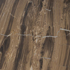 Jovia Brown Mango Wood W/ Cappuccino Marble Round Side Table - Dekor Butik