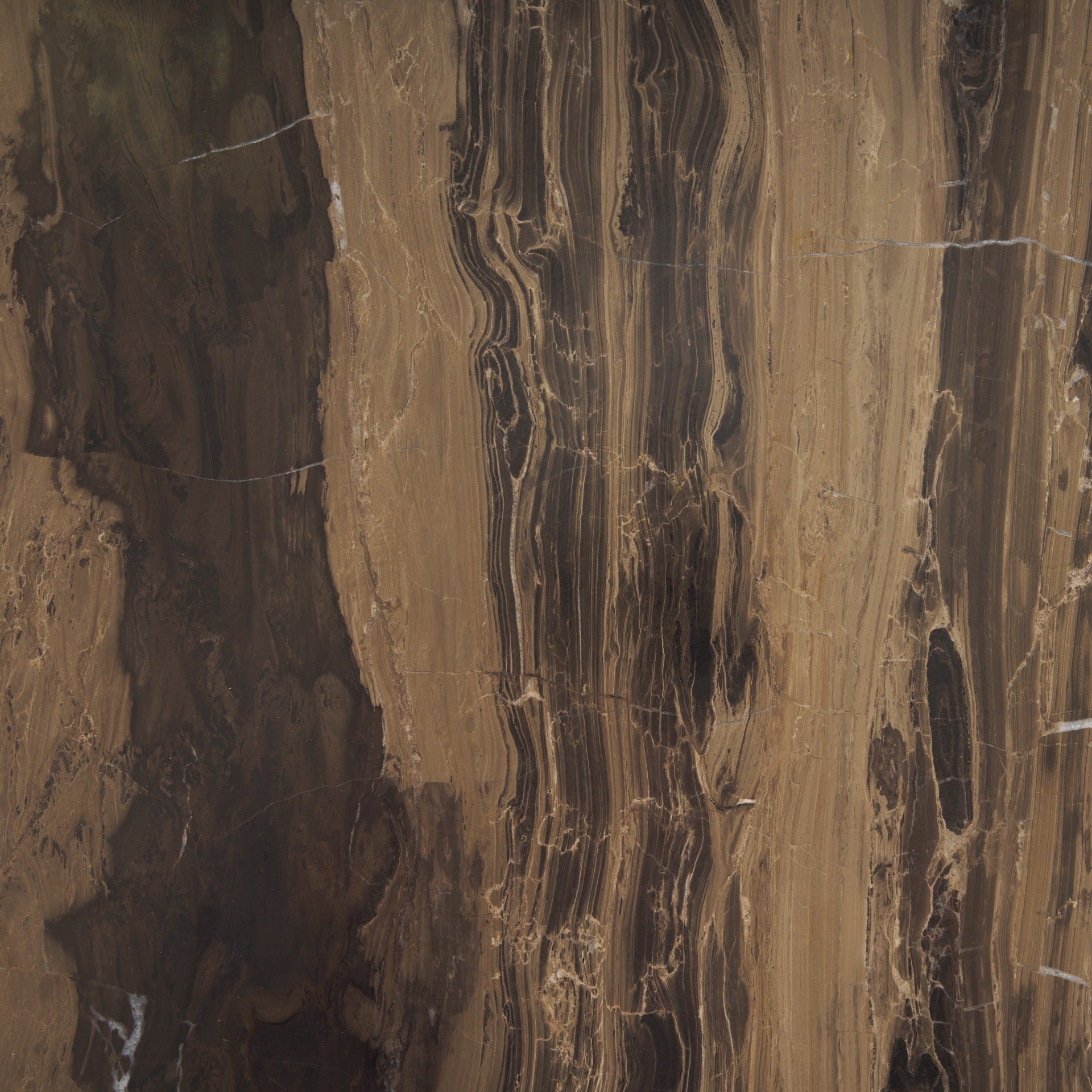 Jovia Brown Mango Wood W/ Cappuccino Marble Round Side Table - Dekor Butik