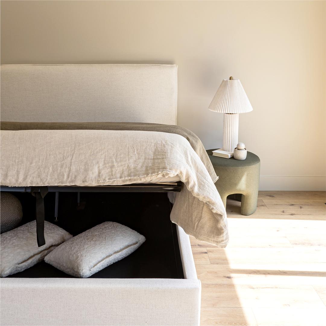 baseJulia Double Storage Bed - Cream - Dekor Butik