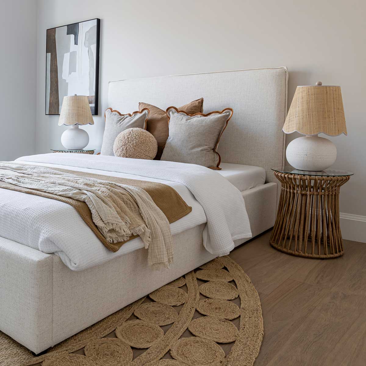 baseJulia Queen Storage Bed - Cream - Dekor Butik