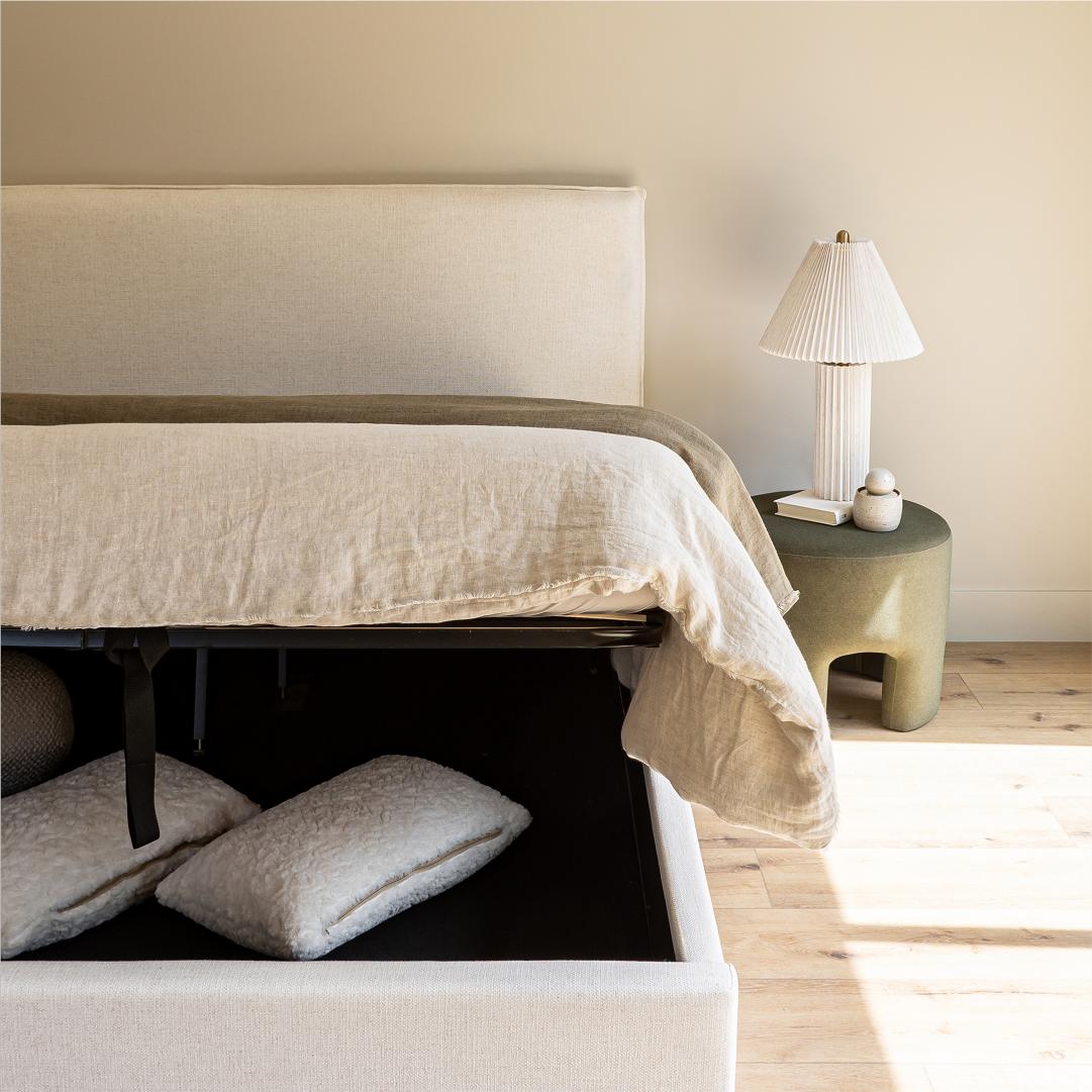 baseJulia Queen Storage Bed - Cream - Dekor Butik