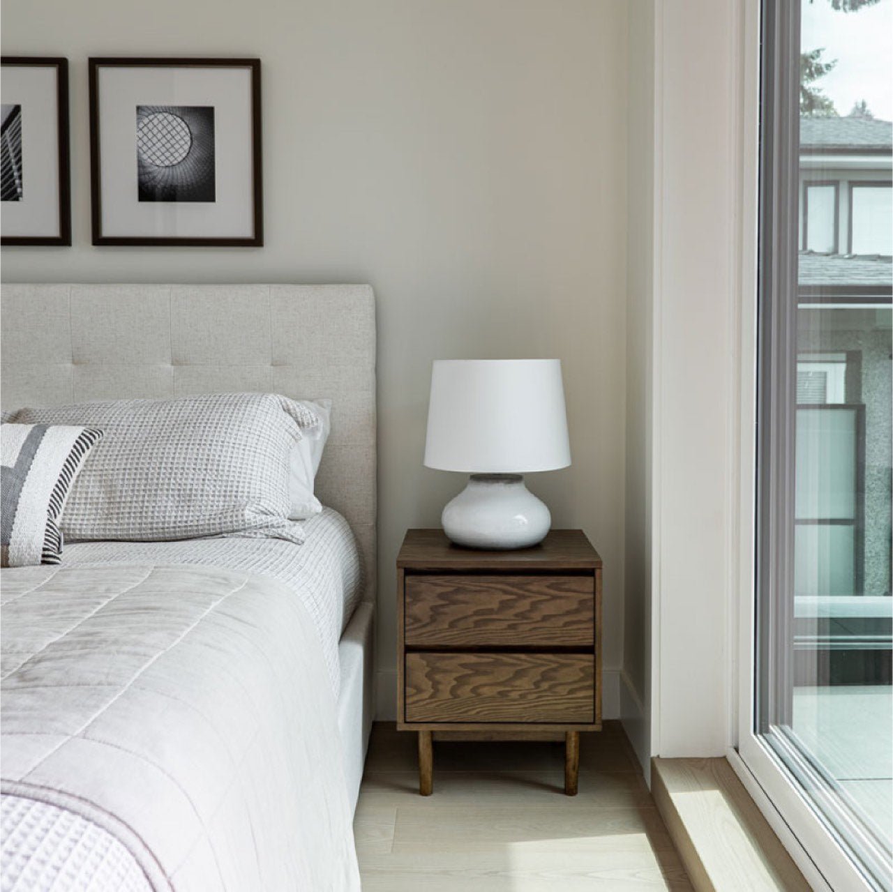 baseJune Double Bed - Cream - Dekor Butik