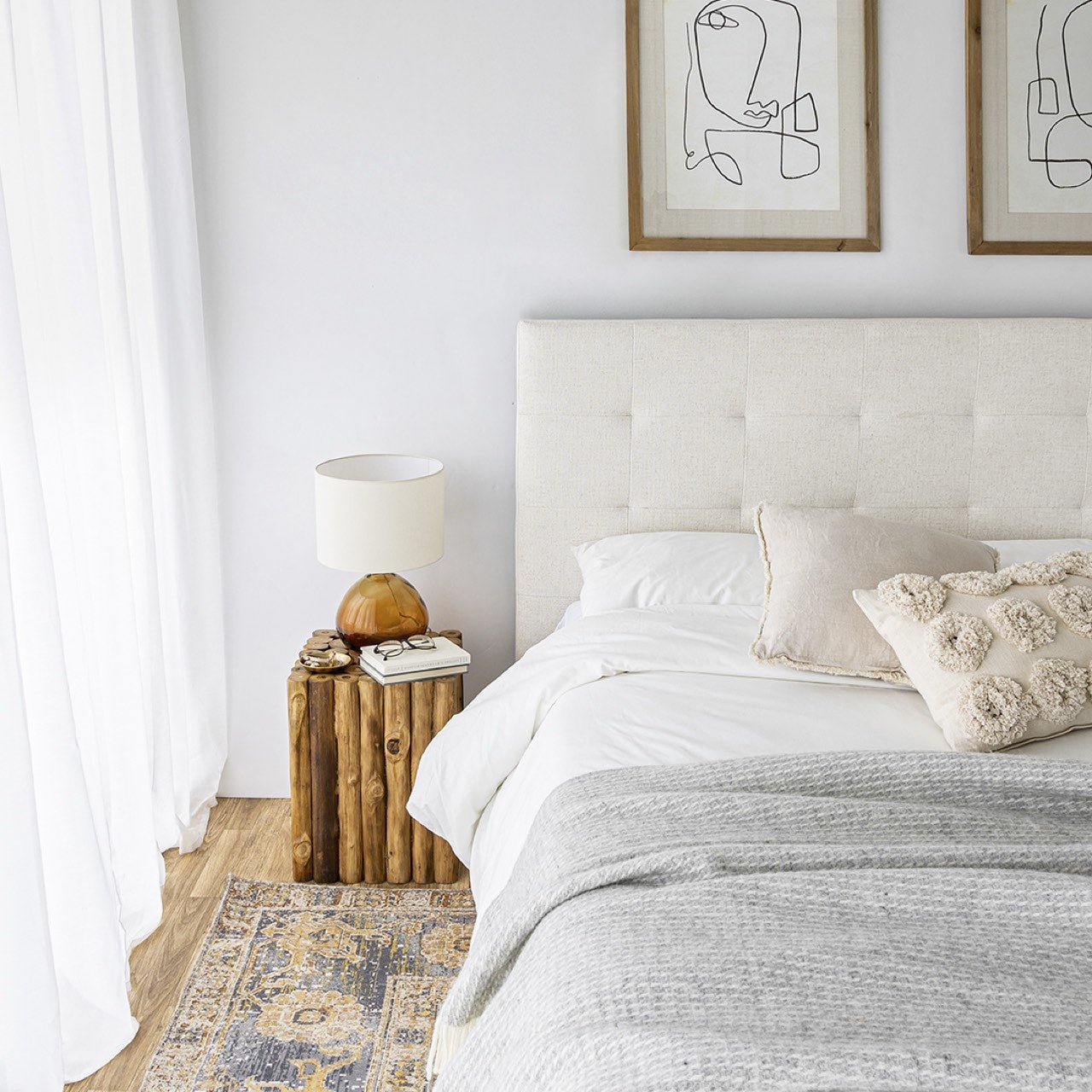baseJune King Storage Bed - Cream - Dekor Butik