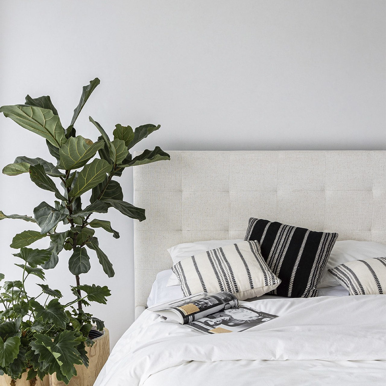 baseJune Queen Headboard - Cream - Dekor Butik