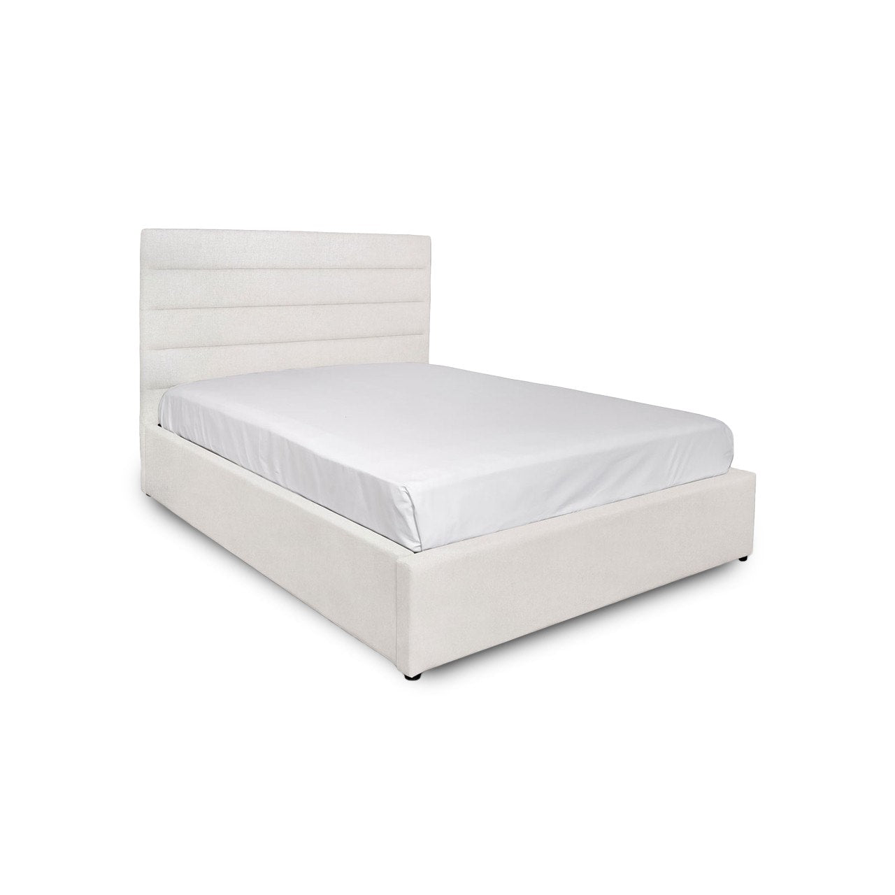 baseJustin Double Bed Tall - Cream - Dekor Butik