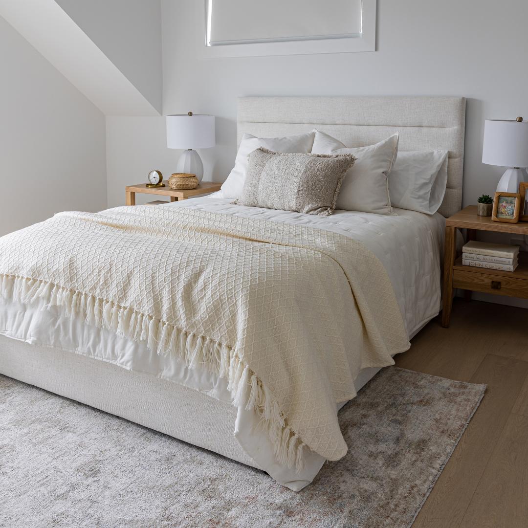 baseJustin Double Storage Bed Tall - Cream - Dekor Butik