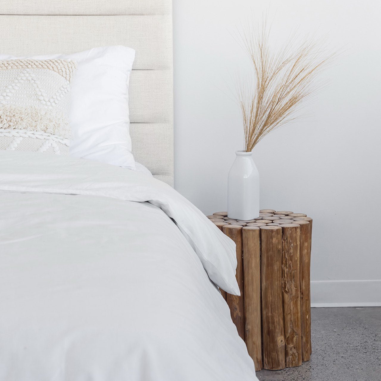 baseJustin King Storage Bed Tall - Cream - Dekor Butik