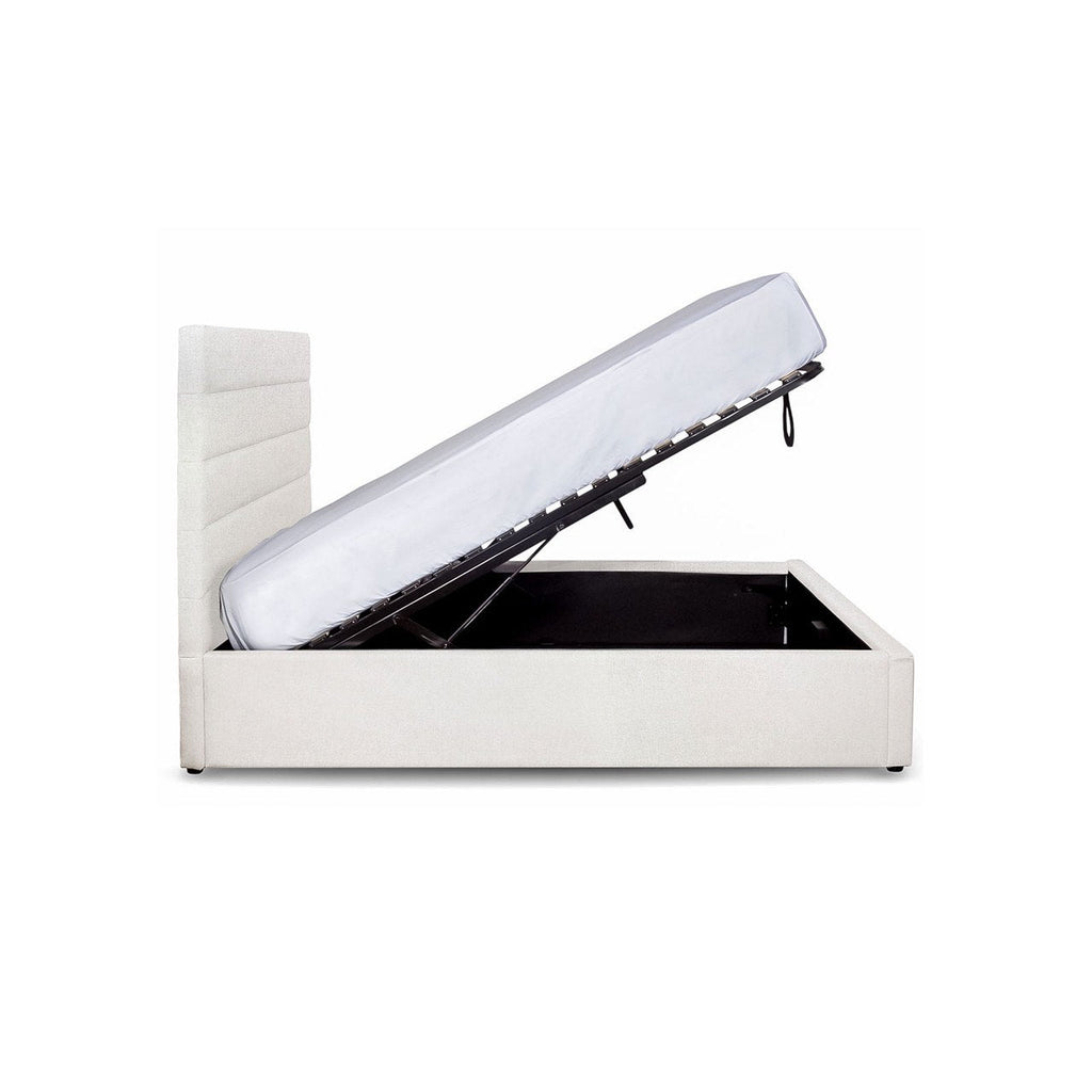 baseJustin Queen Storage Bed Tall - Cream - Dekor Butik