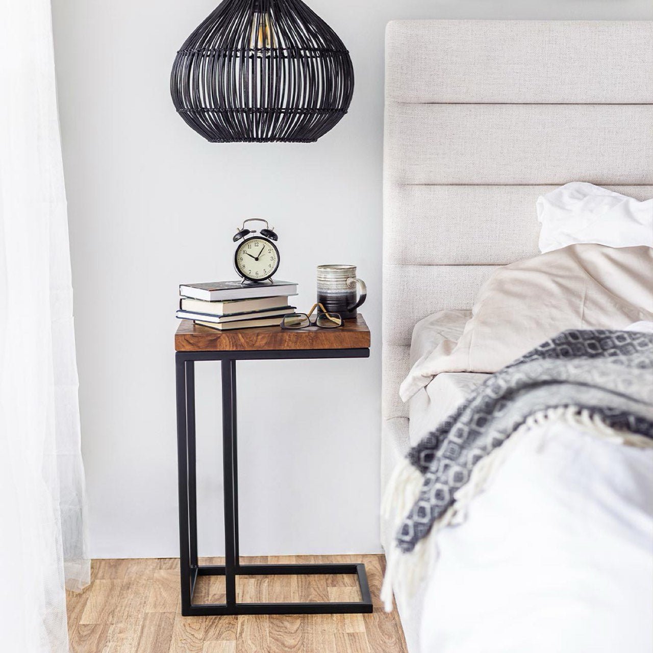 baseJustin Queen Storage Bed Tall - Cream - Dekor Butik