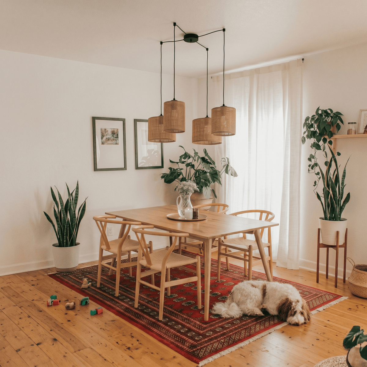 JUTE 4 - Light Adjustable Pendant Light for Kitchen Island & Dining Table - Dekor Butik