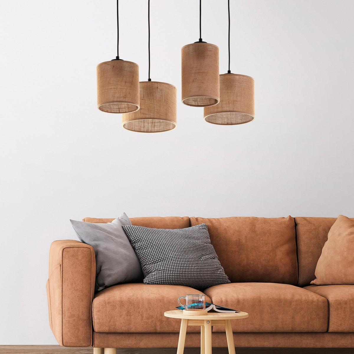 JUTE 4 - Light Adjustable Pendant Light for Kitchen Island & Dining Table - Dekor Butik