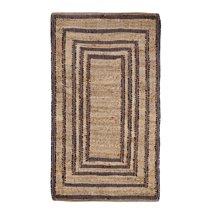 Area RugsJute & Leather Rug – 36" x 60" - Dekor Butik