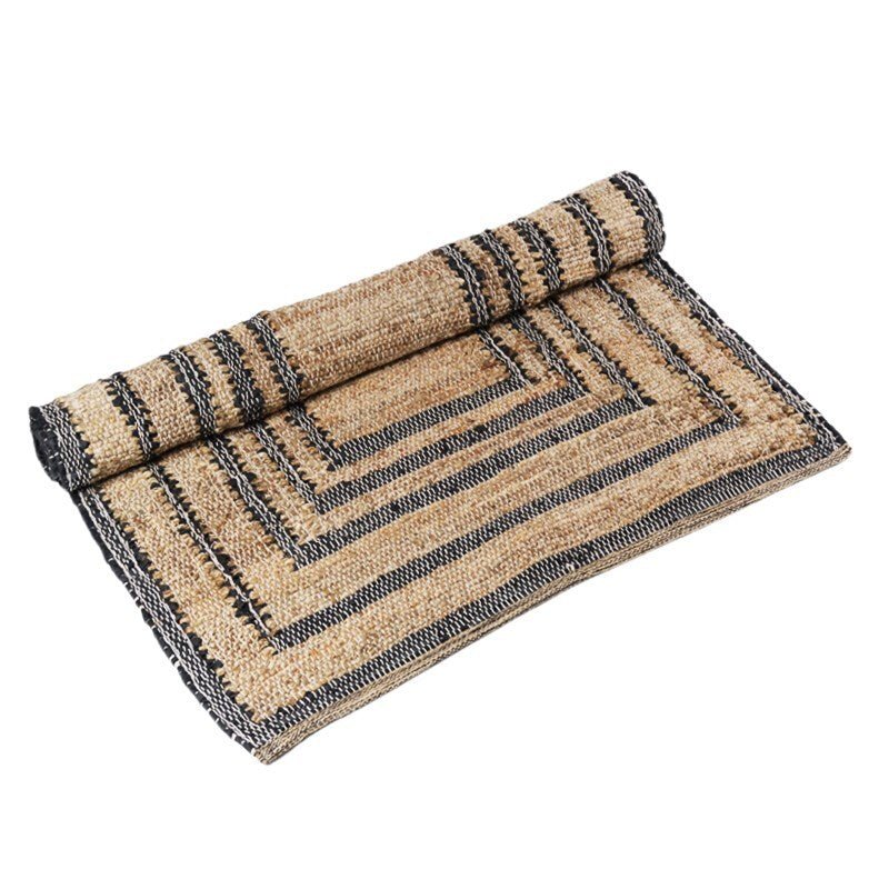 Area RugsJute & Leather Rug – 36" x 60" - Dekor Butik