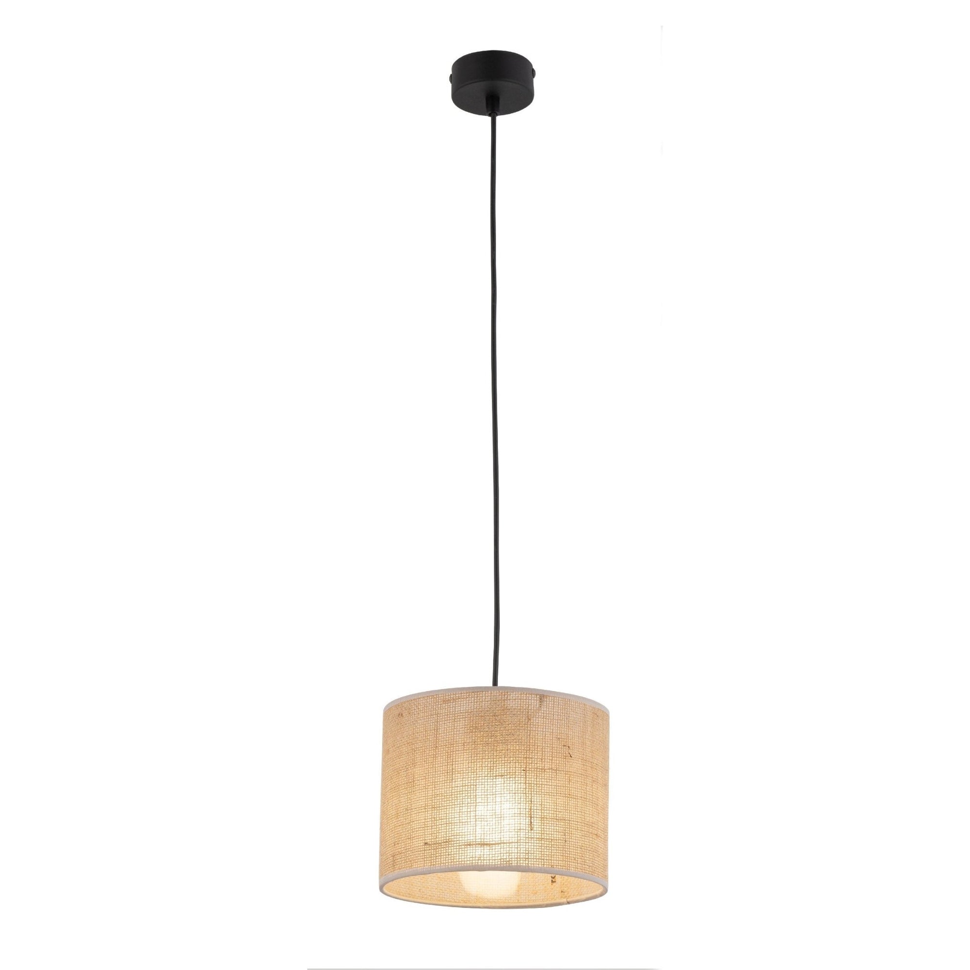 Jute Natural Fiber Scandinavian Pendant Ceiling Light for Kitchen Island, Dining Room & Warm Interior Lighting - Dekor Butik