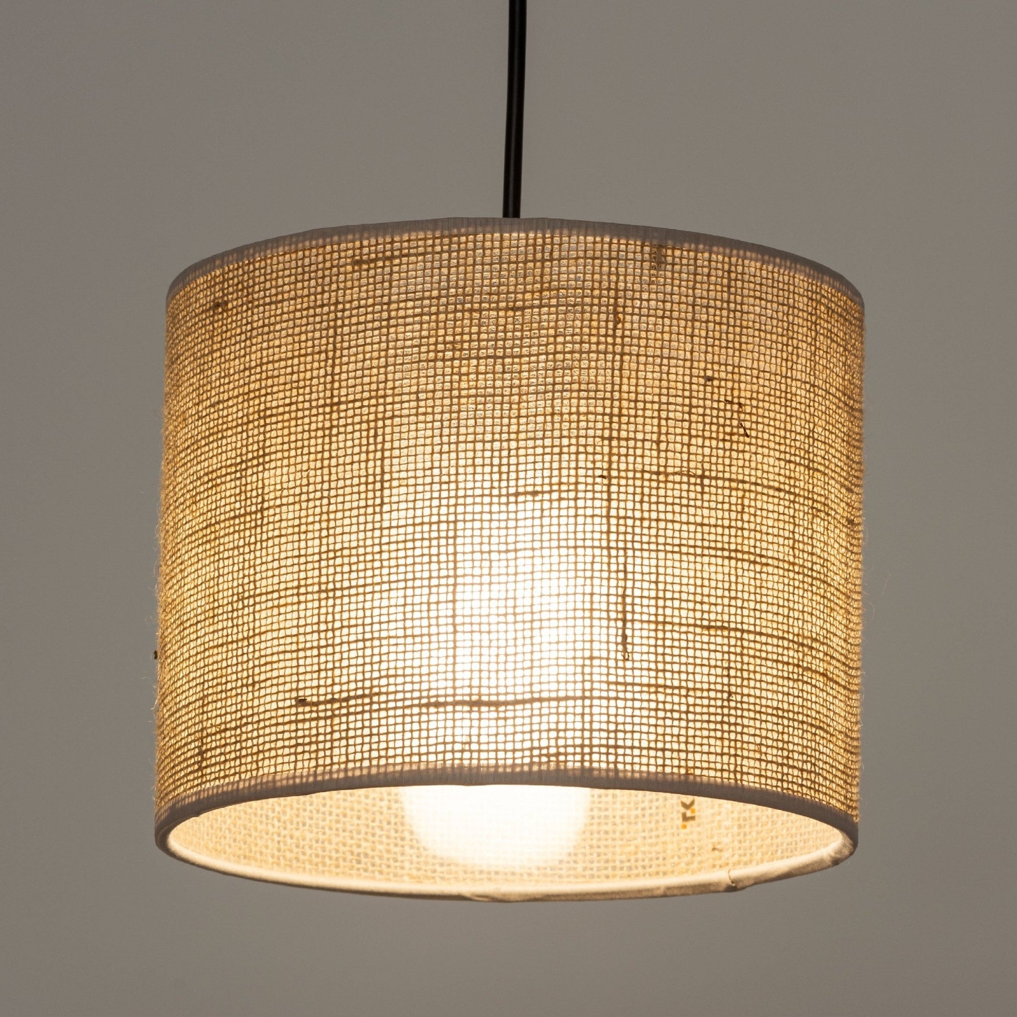 Jute Natural Fiber Scandinavian Pendant Ceiling Light for Kitchen Island, Dining Room & Warm Interior Lighting - Dekor Butik