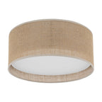 JUTE Natural Flush Mount Ceiling Light for Bedroom, Hallway & Living Room - Dekor Butik