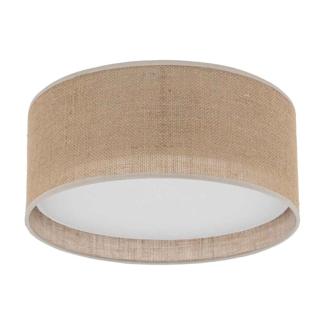 JUTE Natural Flush Mount Ceiling Light for Bedroom, Hallway & Living Room - Dekor Butik