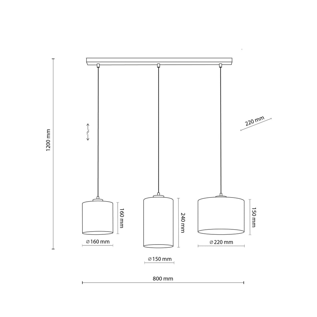 JUTE Natural Pendant Light 3 - Dekor Butik