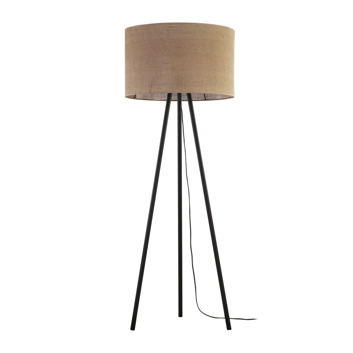 JUTE Natural Woven Floor Lamp for Living Room, Bedroom & Reading Nook – Scandinavian Minimalist Lighting - Dekor Butik