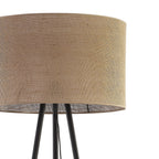 JUTE Natural Woven Floor Lamp for Living Room, Bedroom & Reading Nook – Scandinavian Minimalist Lighting - Dekor Butik