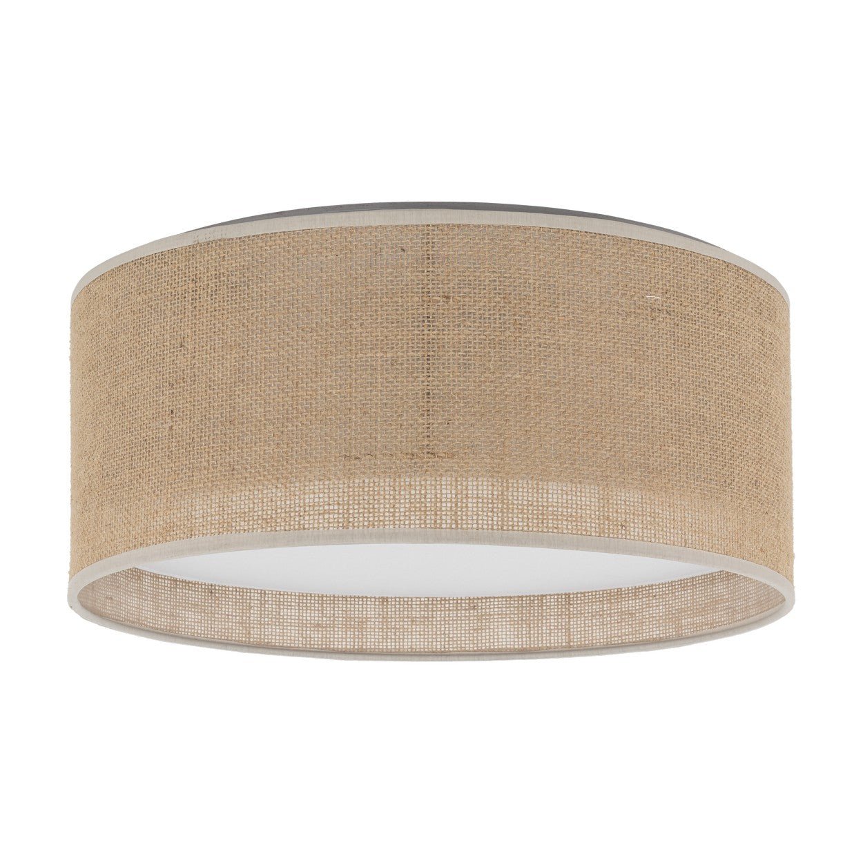 JUTE Natural Woven Flush Mount Ceiling Light Fixture for Kitchen, Hallway & Living Room – Scandinavian Minimalist Lighting - Dekor Butik