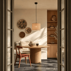 JUTE Natural Woven Pendant Light for Dining Room, Bedroom & Warm Scandinavian Interiors - Dekor Butik