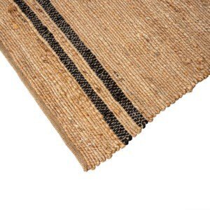 Area RugsJute/Cotton Striped Rug Black - 24" x 36" - Dekor Butik