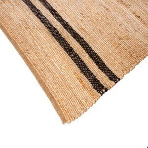 Area RugsJute/Cotton Striped Rug Black - 48" x 72" - Dekor Butik