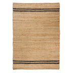 Area RugsJute/Cotton Striped Rug Black - 48" x 72" - Dekor Butik