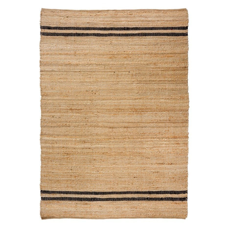 Area RugsJute/Cotton Striped Rug Black - 48" x 72" - Dekor Butik