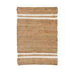Area RugsJute/Cotton Striped Rug Off White - 24" x 36" - Dekor Butik
