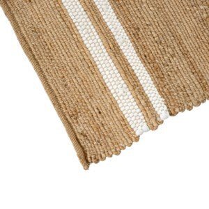 Area RugsJute/Cotton Striped Rug Off White - 24" x 36" - Dekor Butik