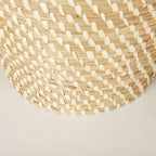 Kalopa Set of 2 Seagrass Floor Baskets w/ Flat Handled Lid - Dekor Butik
