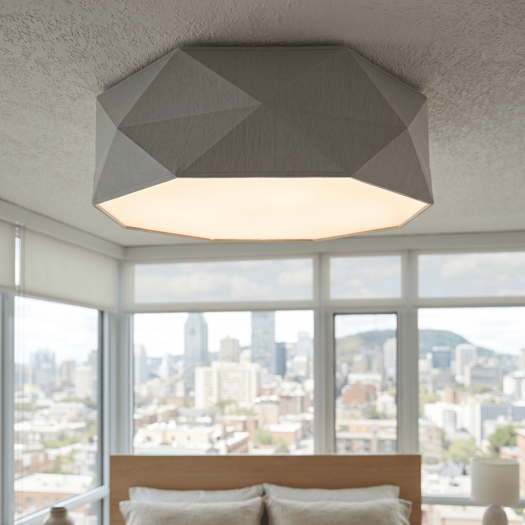 KANTOOR Gray Modern Flush Mount Light - Dekor Butik