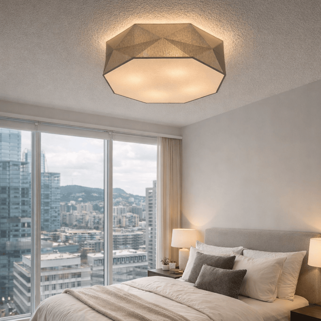 KANTOOR Gray Modern Flush Mount Light - Dekor Butik