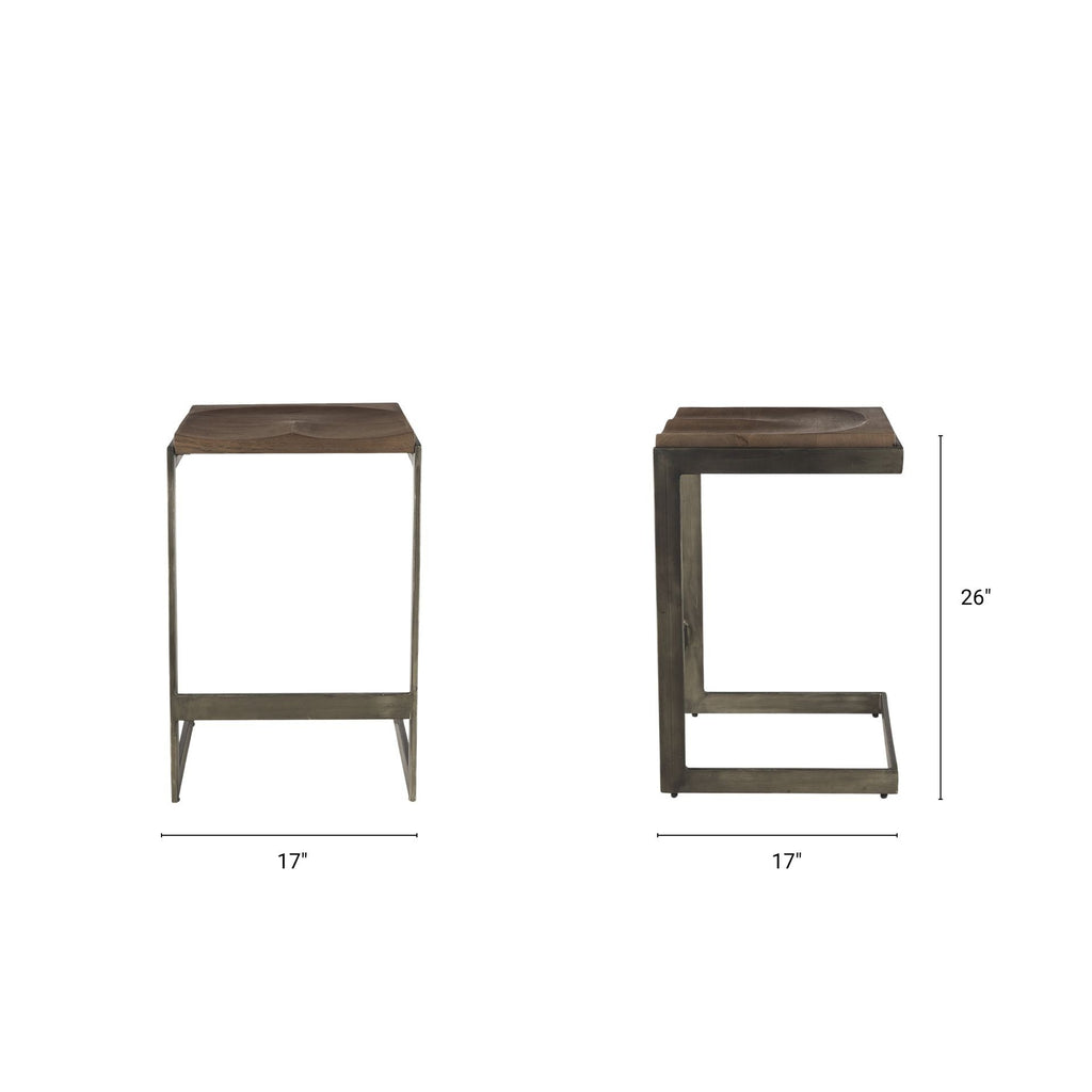 Kiran Wood Counter Stool - 2 Colors - Dekor Butik