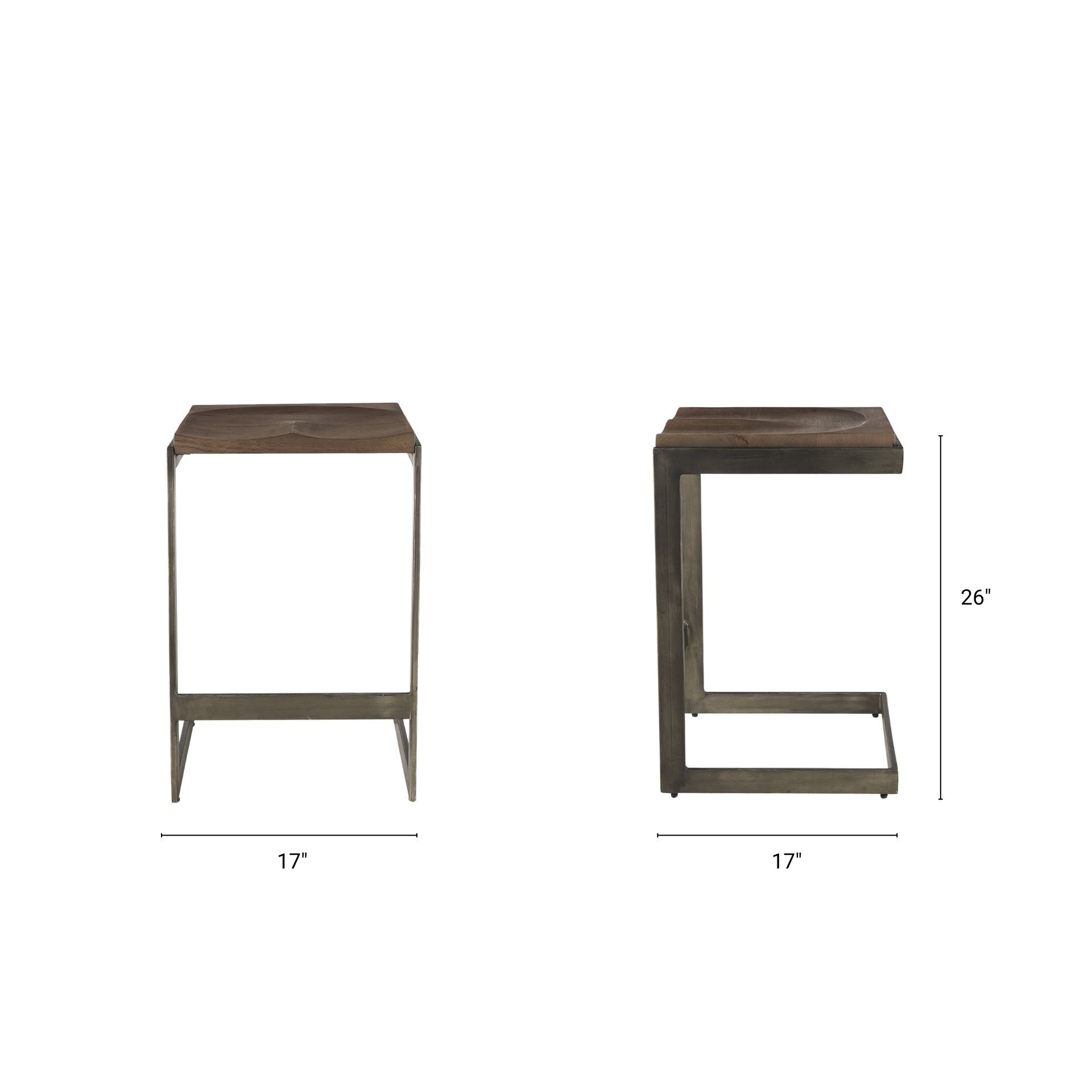 Kiran Wood Counter Stool - 2 Colors - Dekor Butik