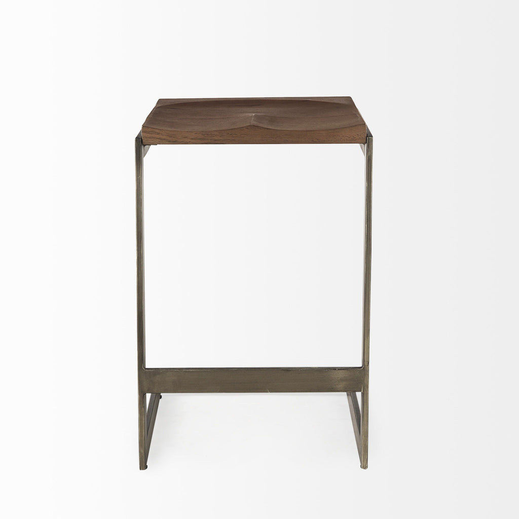 Kiran Wood Counter Stool - 2 Colors - Dekor Butik