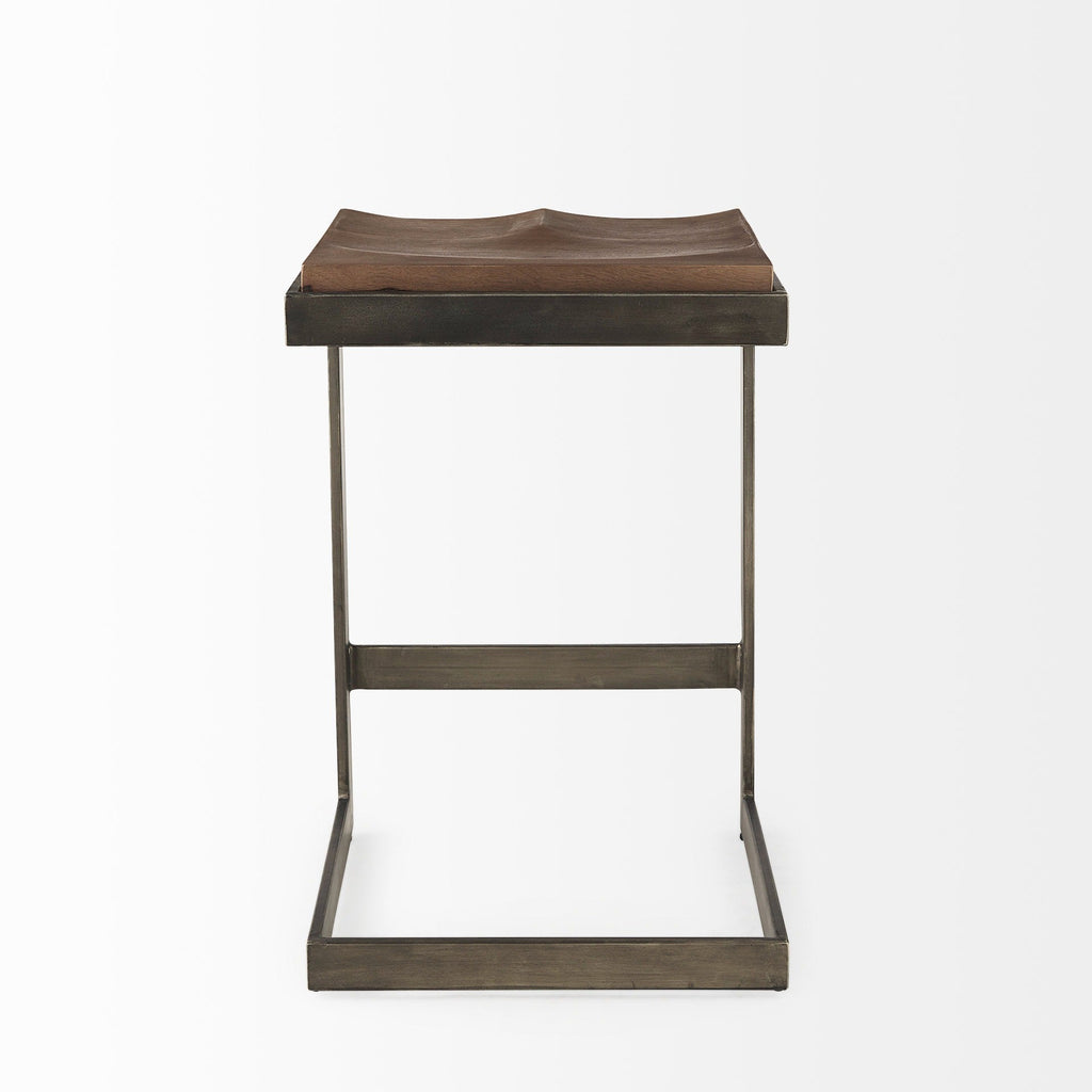 Kiran Wood Counter Stool - 2 Colors - Dekor Butik