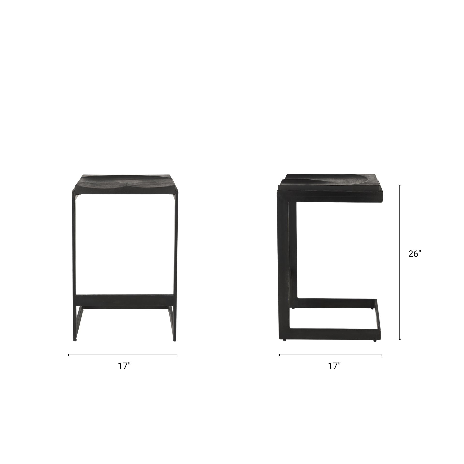 Kiran Wood Counter Stool - 2 Colors - Dekor Butik
